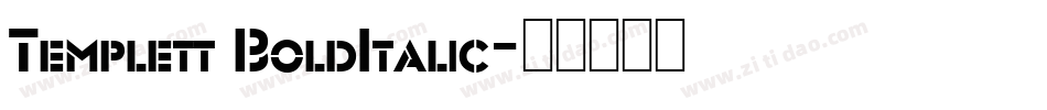 Templett BoldItalic字体转换